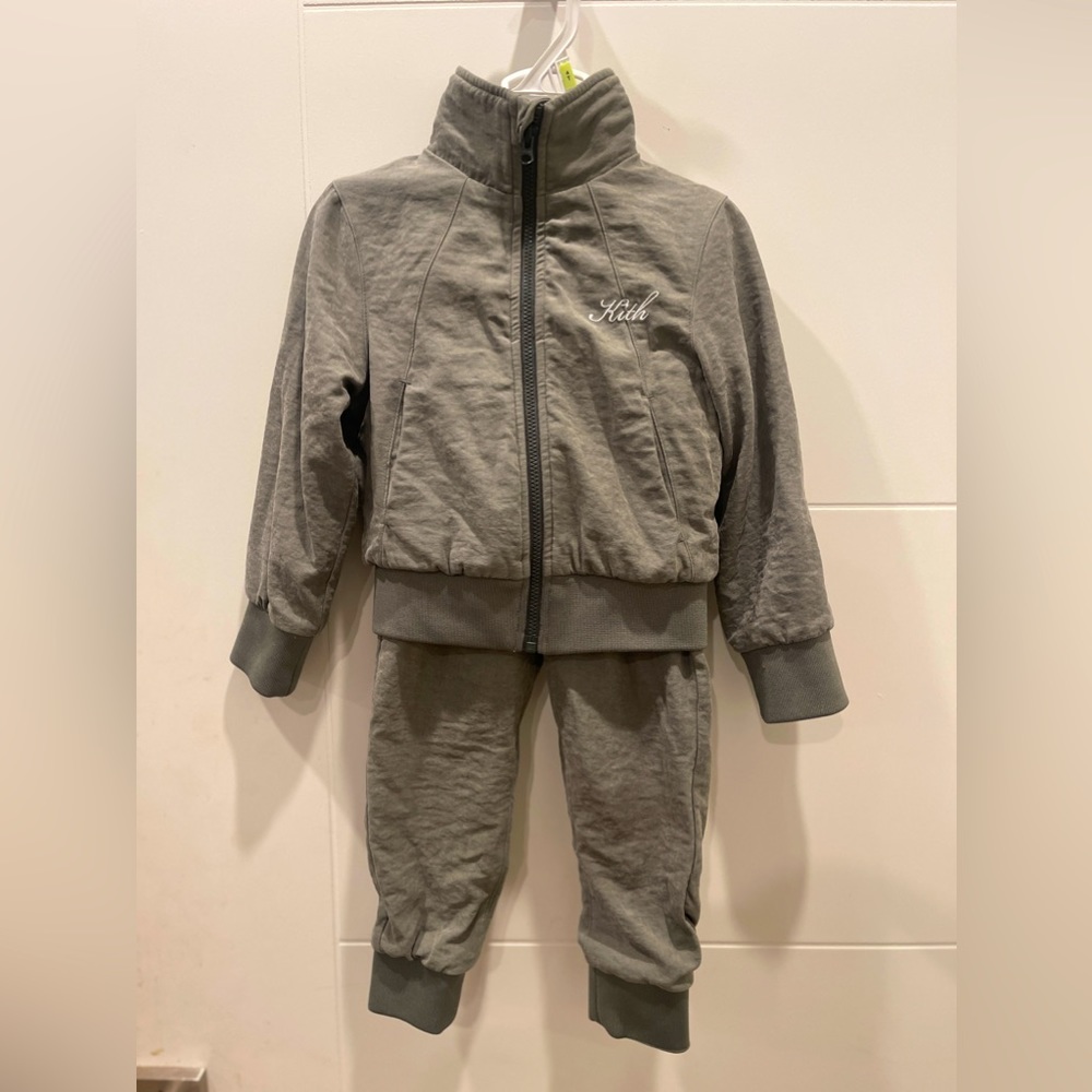Kids Kith Track suit Olive green